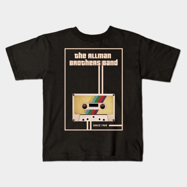 The Allman Brothers Band Music Retro Cassette Tape Kids T-Shirt by Computer Science